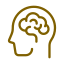 icon depicting a humans head and brain